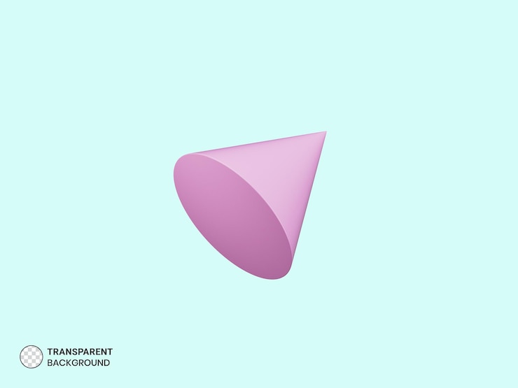 PSD gratuito illustrazione geometrica del cono 3d