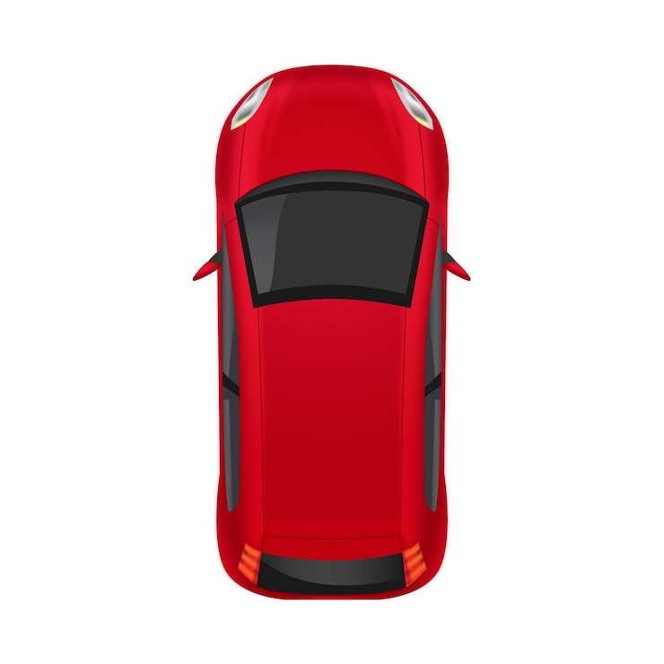 PSD gratuito illustrazione realistica dell'auto