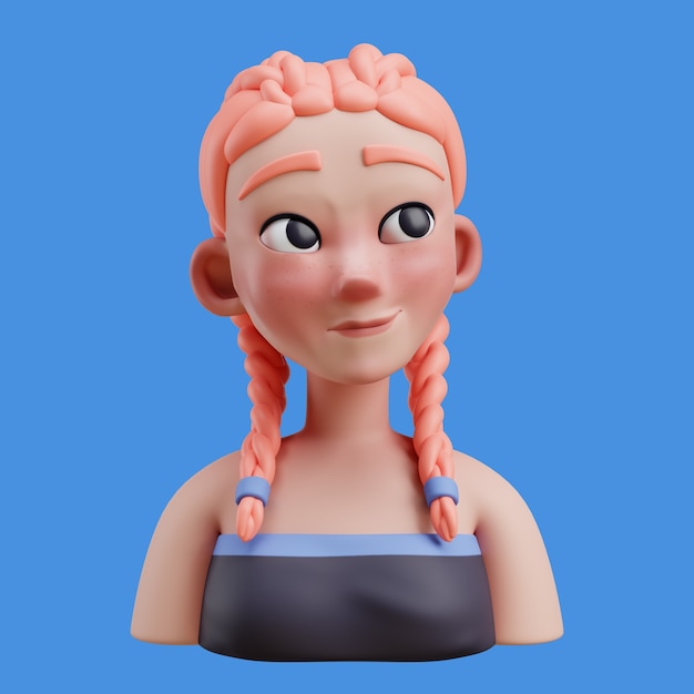 Ilustración 3D con avatar en línea