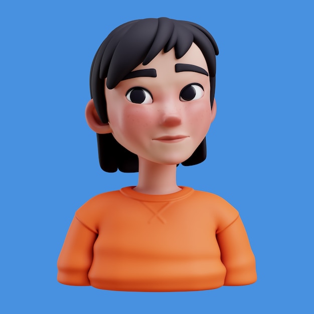 PSD gratuito ilustración 3d con avatar en línea