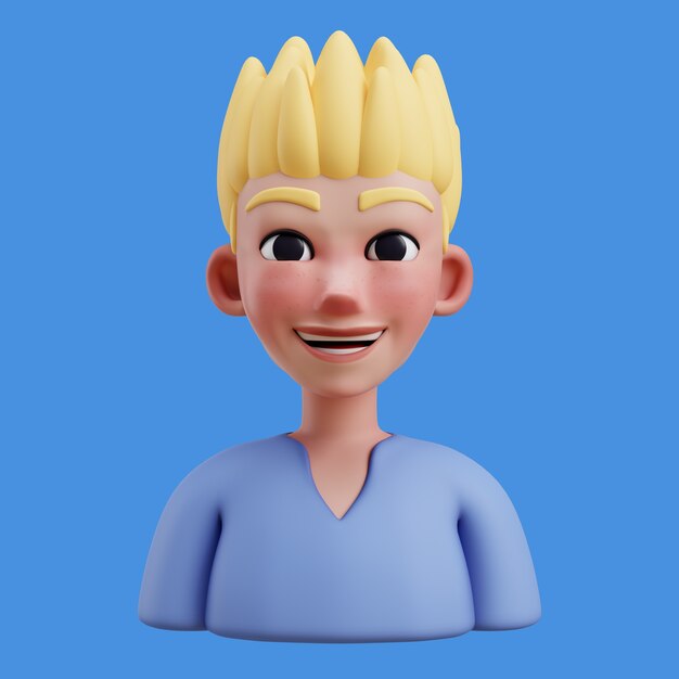 Ilustración 3D con avatar en línea