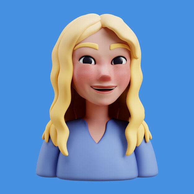 Ilustración 3D con avatar en línea
