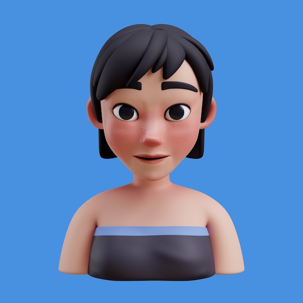 PSD gratuito ilustración 3d con avatar en línea