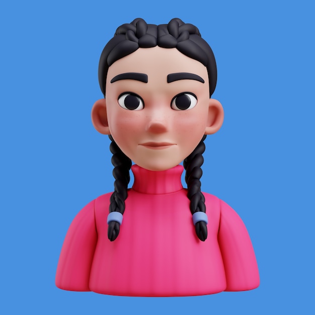 PSD gratuito ilustración 3d con avatar en línea