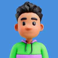 PSD gratuito ilustración 3d de avatar o perfil humano