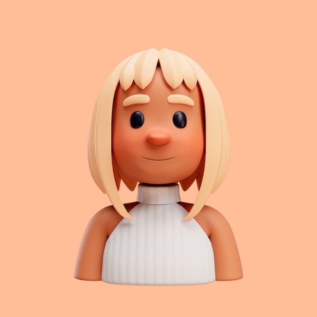 Ilustración en 3d de un avatar o perfil humano