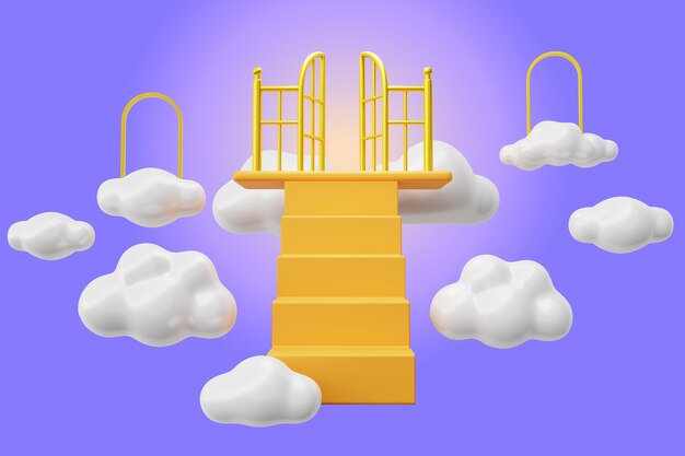 Ilustración en 3D del cielo