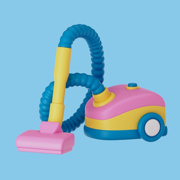 PSD gratuito ilustración 3d con elementos esenciales para la limpieza