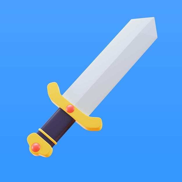 PSD gratuito ilustración 3d de espada de juguete para niños
