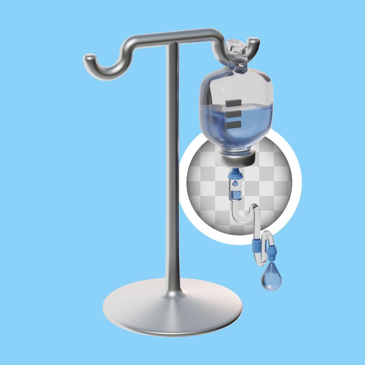 PSD gratuito ilustración en 3d del gotero de medicamentos para la salud