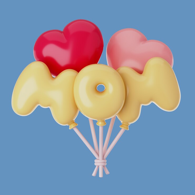 PSD gratuito ilustración 3d con el icono del día de la madre