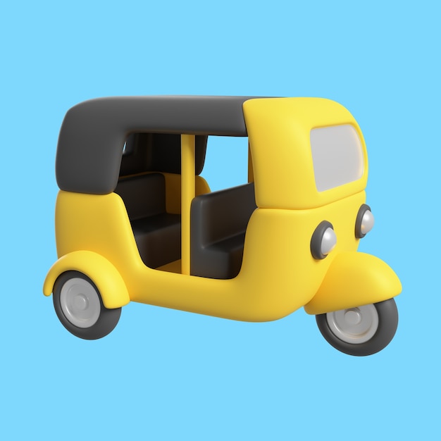 Ilustración 3d del icono del vehículo de transporte