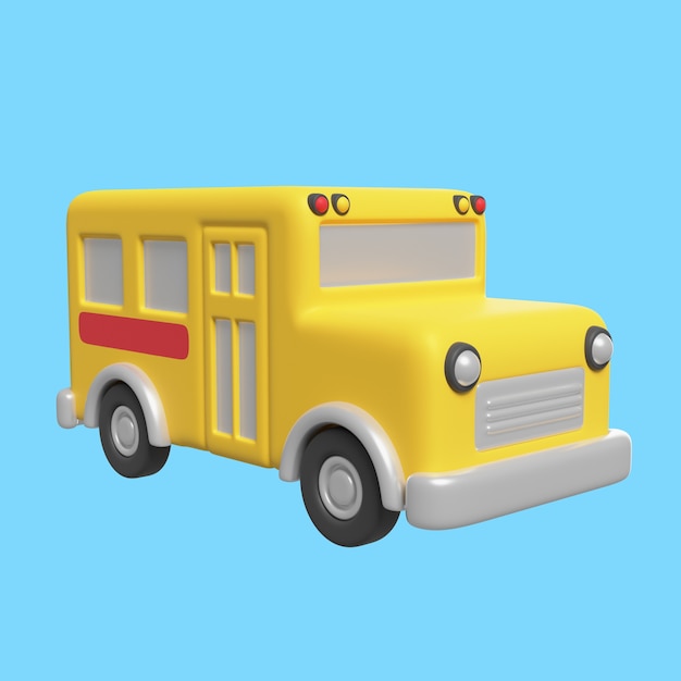 Ilustración 3d del icono del vehículo de transporte