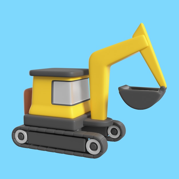 Ilustración 3d del icono del vehículo de transporte