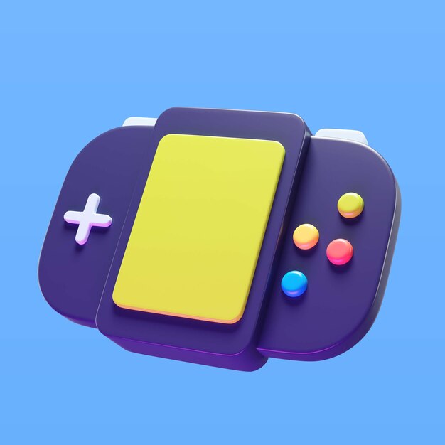 Ilustración 3d del juego electrónico de juguetes para niños
