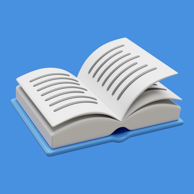 Ilustración 3D para leer con libros esenciales