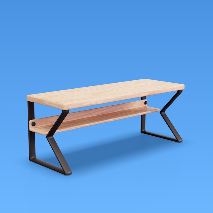 PSD gratuito ilustración en 3d de muebles de negocios