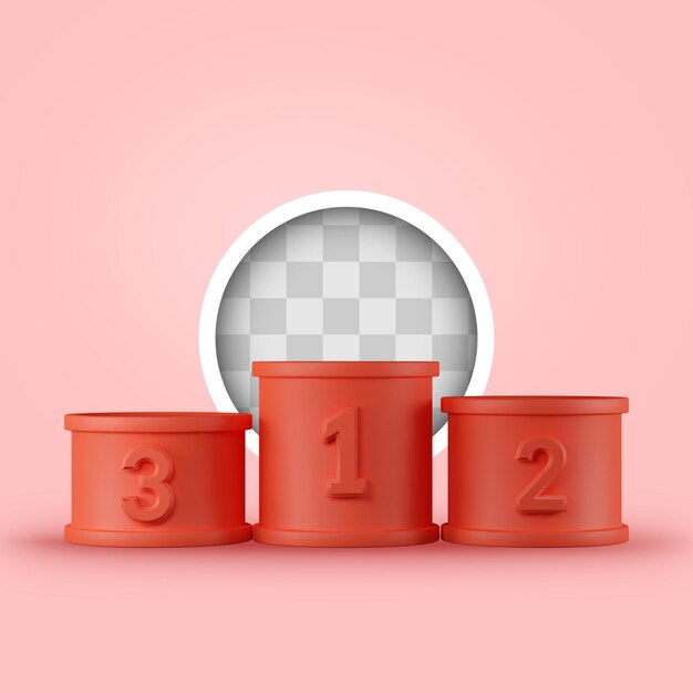 Ilustración 3d de podio deportivo minimalista