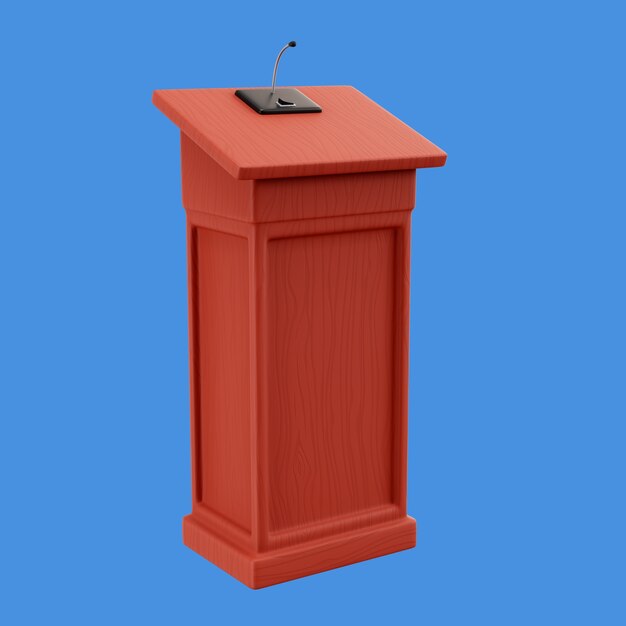 Ilustración 3D del tema de la ley y la justicia.