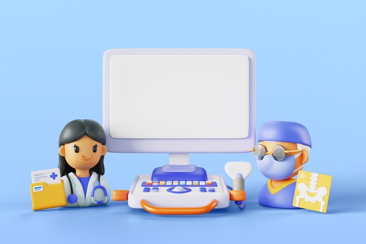 PSD gratuito ilustración 3d con ventas de pancartas en blanco de médicos y farmacias