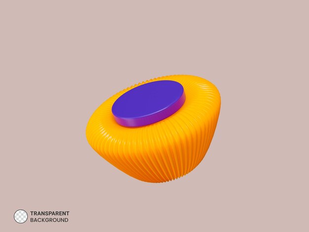Ilustración abstracta de forma 3D