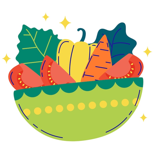 Ilustración de alimentos saludables aislados