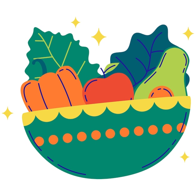 Ilustración de alimentos saludables aislados