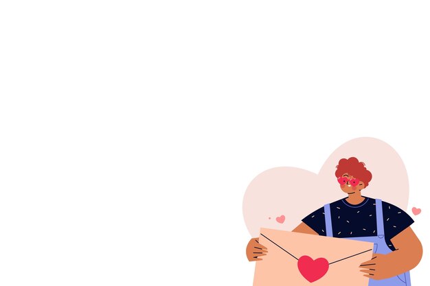 Ilustración de amor de diseño plano