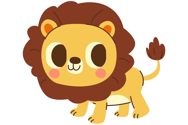 Ilustración de animales de dibujos animados lindo