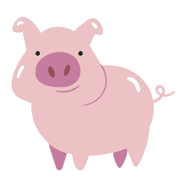 Ilustración de animales de granja aislados
