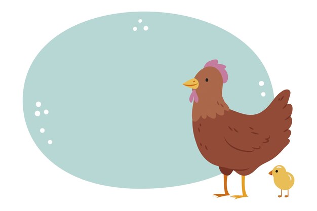 Ilustración de animales de granja aislados