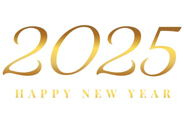 Ilustración del año nuevo dorado 2025