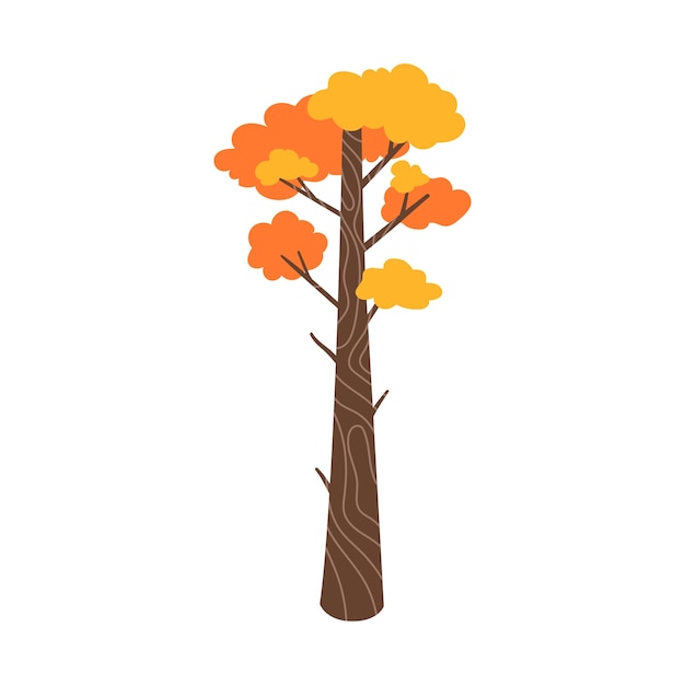 Ilustración de árboles aislados