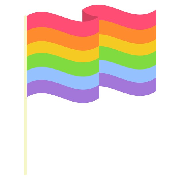 Ilustración de la bandera del arcoíris