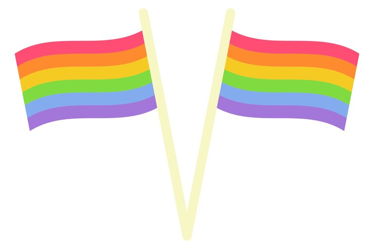 PSD gratuito ilustración de la bandera del arcoíris