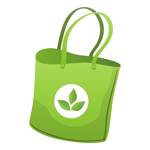 Ilustración de bolsas reutilizables de diseño plano y sostenibilidad