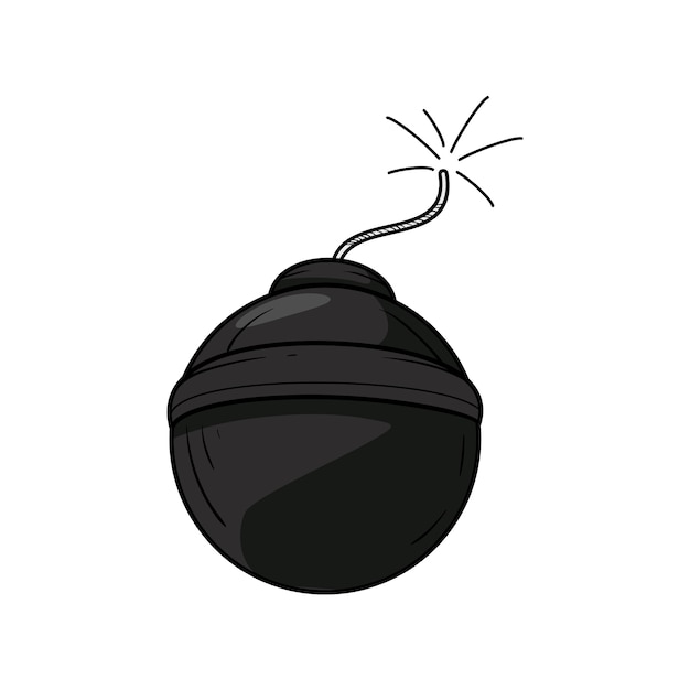 Ilustración de una bomba dibujada a mano