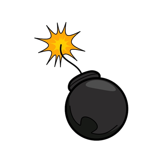 Ilustración de una bomba dibujada a mano