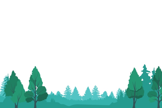 Ilustración del bosque verde