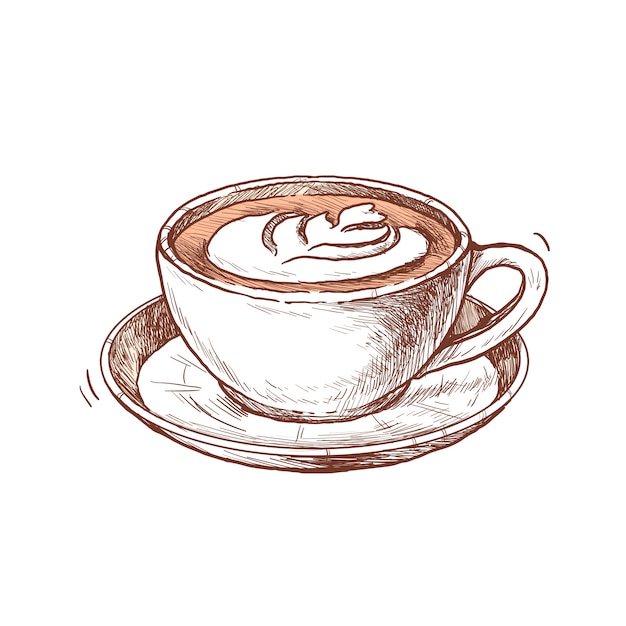 ILUSTRACIÓN DE CAFÉ DIBUJADO A MANO
