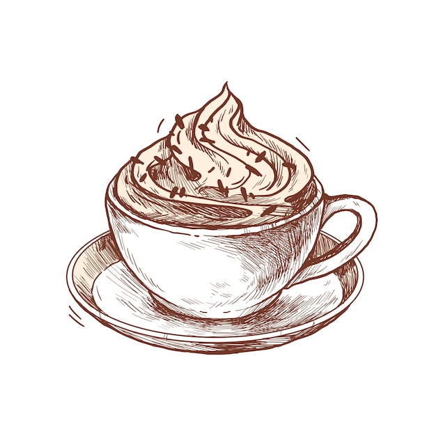 ILUSTRACIÓN DE CAFÉ DIBUJADO A MANO