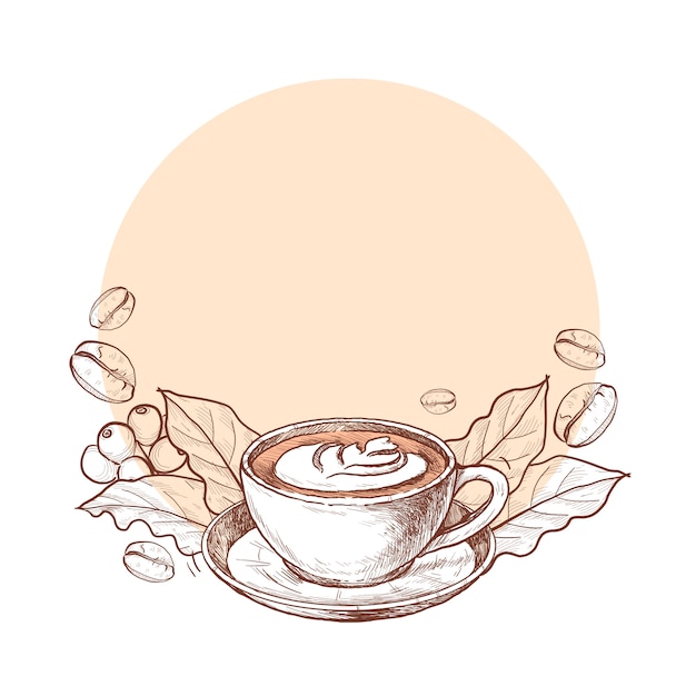 ILUSTRACIÓN DE CAFÉ DIBUJADO A MANO