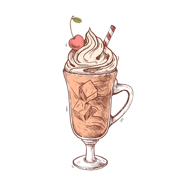 ILUSTRACIÓN DE CAFÉ DIBUJADO A MANO