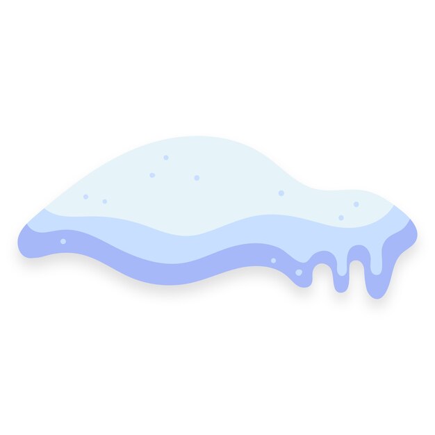 Ilustración de la capa de nieve dibujada a mano