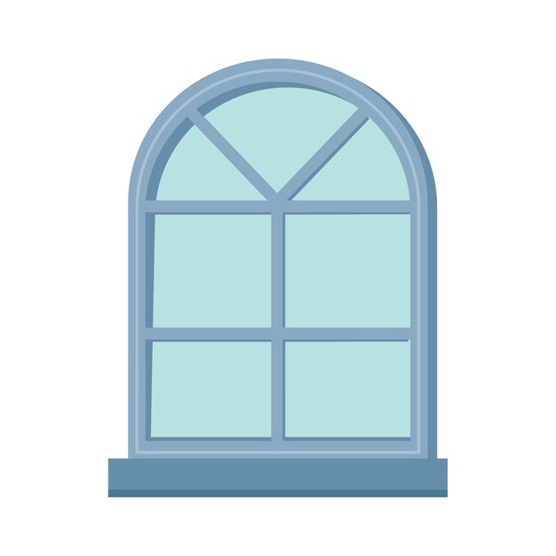 Ilustración clara de la ventana de la casa