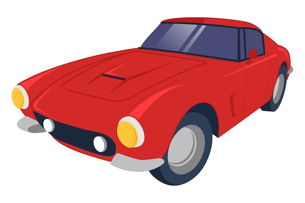 Ilustración de un coche moderno de dibujos animados