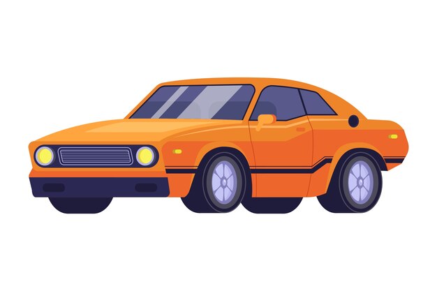 Ilustración de un coche moderno de dibujos animados