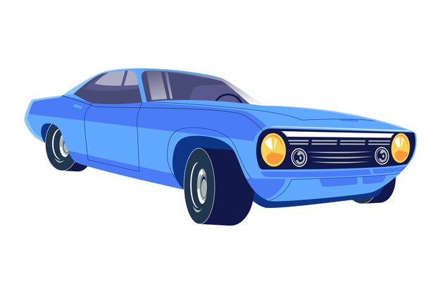 Ilustración de un coche moderno de dibujos animados