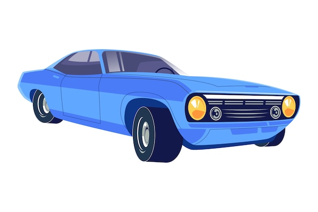 Ilustración de un coche moderno de dibujos animados