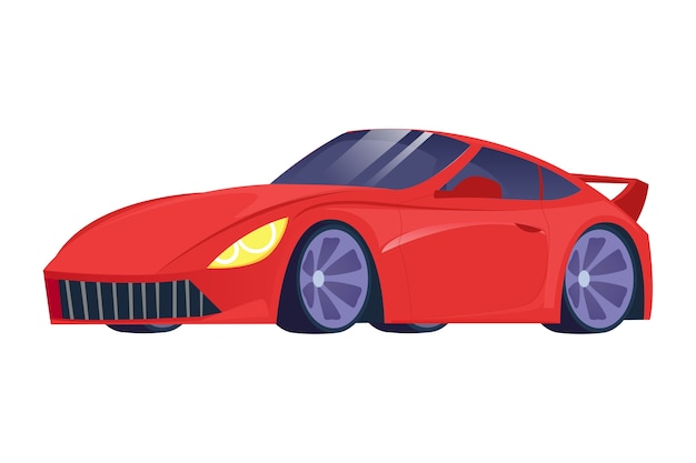 Ilustración de un coche moderno de dibujos animados